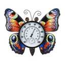 Large Outdoor Thermometer, Printed Butterfly Metal Indoor Wall Thermometer, 23.6" Outside Thermometer with Large Number for Patio Home Room Decor Multi Butterfly