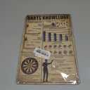 Vintage Darts Knowledge Metal Tin Sign Dart Board Accessories Holder Wall Mount Dart Throw Line Poster Metal Tin Signs 8x12 Inch