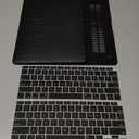 KEROM Compatible with Crocodile MacBook Air 13 inch Case 2021 2020 2019 2018 M1 A2337 A2179 A1932, Textured Elegant Luxury Aligator Skin Snakeskin PU Leather Hard Shell & Keyboard Cover, Black