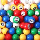 GSE Games & Sports Expert 7/8-Inch Bingo Balls, Multi-Color Replacement Bingo Game Balls with Easy Read Window for Parties, Prize Raffles