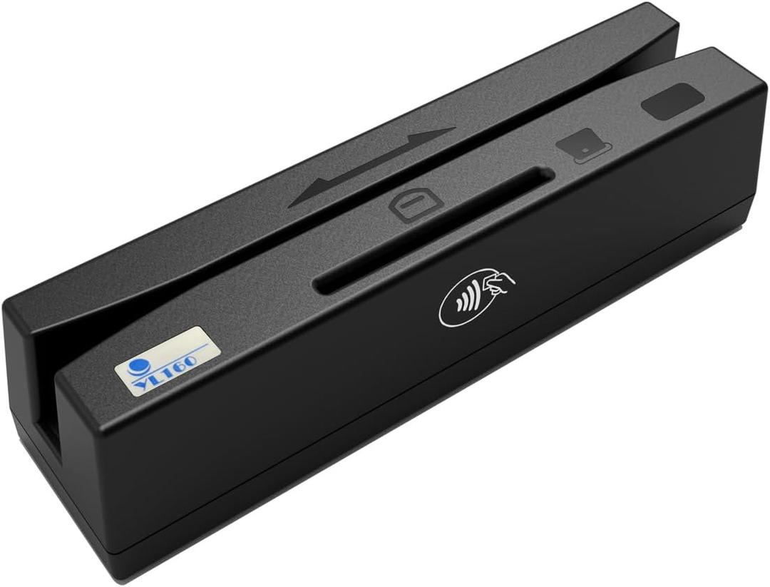 USB 4 in 1 Multifunctional Magnetic Card Reader Support Read and Write contactless Cards, chip Cards, PSAM Cards only for Professional Person, Plug and Play