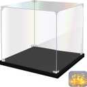 Acrylic Display Case for Collectibles Assemble Clear Acrylic Display Box for Lego Alternative Glass Case for Showcasing Figures Doll Toys Home Storage(14.2x11x12 inch, 36x27x30 cm)