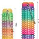 3 x Little Ouchies Pain Fidget, Pain Stim Fidget for Stress Relief & Focus, Little ouchies, Mini Fidget Toys, 3D Printed with Hard Spiky Fidget Massage Keychain (Rainbow)