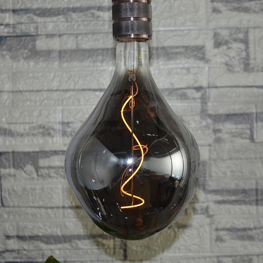 SD LUX Oversized Vintage LED Light Bulbs 5W, Medium Base E26, Giant Edison Bulb Large Decorative Bulb, Huge Edison Light, Dimmable 200LM(15W Equi) Pendant Lighting Warm White 2200K,1 Pack (A165-Smoke)