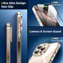 2 x SPIDERCASE Designed for iPhone 16 Pro Max Case, Built-in Camera Protection with 2Pcs Screen Protectors [Not Yellowing] Slim Protective Phone Case for iPhone 16 Pro Max 6.9'',Clear