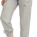 BVVU Women's Hiking Pants Lightweight Quick Dry Travel Outdoor Pants Waterproof Work Cargo Joggers with Zipper Pockets (XX-Large)