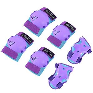 BOSONER Kids/Youth Knee Pad Elbow Pads Set for 3-7 Year, Child Protection Pads for Girls/Boys, for Sports Roller Skates, Cycling, BMX Bike, Skateboard, Inline Rollerblading, Skating, Scooter, Riding, Purple