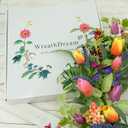 WreathDream 22 inch Spring Summer Wreath Tulip Wreath for Front Door with Purple Tassels, Eucalyptus Leaves, Ferns, Butterflies for Indoor Outdoor wall Festival Home Farmhouse Wedding Decor