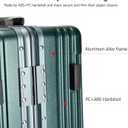 feilario Aluminium Frame PC Hard Shell Spinner Wheels Luggage,22.5"X15"X9.5" Airline Approved Built-In TSA lock Carry on Suitcase, with Cup Holder, USB Port, Phone Holder