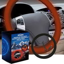 Heated Steering Wheel Cover – Hand Warming Steering Wheel Protector, Heats up Quickly - Fits Wheels 14.5-15.5" for Car Truck Van SUV (Black)