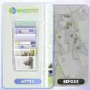 MINDEPOT 6 Pockets Acrylic Wall File Organizer, Clear Wall File Holder, Plastic Hanging Wall File Holder for Office, School and Home, Clear