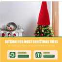 Amosfun Santa Claus Hat Christmas Tree Topper with Nose Gloves Creative Santa Hat Tree Top Decoration of The Hugger for Christmas Holiday Party Supplies 4Pcs Red