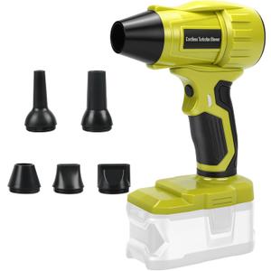 Cordless Leaf Blower for Ryobi 18V ONE+ Battery, 350W Brushless Leaf Blower with 5 Nozzles, Variable Speed, Lightweight Handheld Blower for Leaves Dust Patio (Battery Not Included)