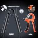ZEAGUS Grip Strength Trainer 4 Pack, 50LB-200LB Metal Hand Grip Strengthener, Non-Slip Heavy-Duty Forearm Exerciser, Hand Gripper for Muscle Building and Hand Rehabilitation Exercising