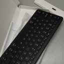 Bluetooth Keyboard, Ultra-Slim Wireless Keyboard for iPad, Rechargeable Ergonomic Computer Keyboard for iOS, Android, Windows PC Tablets Phone, Black