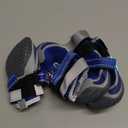 SlowTon Dog Shoes for Large Dogs - Mesh Breathable Dog Boots for Hot Pavement Summer Winter Snow, Anti-Slip Reflective Dog Booties Paw Protector for Outdoor Walking, Indoor Hardfloors(Blue,6) (#6 (width 2.6 inch) for 52-68 lbs)