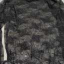 YYA Sparkly Mesh Top for Women Long Sleeve Round Neck Mesh Shirt Sheer Shiny Top Solid Floral Tee Shirts S (Black Lace)