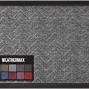 GORILLA GRIP 100% Waterproof All-Season WeatherMax Doormat, 72x24 Runner, Durable Natural Rubber, Stain and Fade Resistant, Low Profile, Indoor Outdoor Door Mats, Easy Clean Entry Mat, Coffee Squares
