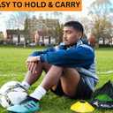 Flexible Soccer Cones (Set of 60/50/40/25) with Mesh Bag & Strap, Sports Cones for Soccer, Basketball, Football Training Equipment, Agility Soccer Cones for Drills Training (Orange)