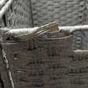 Greenstell Laundry Hamper with Lid, 90L Clothes Hamper with 2 Removable Liner Bags & 2 Mesh Laundry Bags, Handwoven Synthetic Rattan Laundry Basket for Clothes, Toys in Bathroom, Bedroom Grey (90L (18.1 x 13.0 x 23.6 inches), Gray)