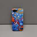 for iPhone 16e Case - Wireless Charging Compatible - Dual-Layer Hard Shell + Silicone Cover - Shockproof Protective Phone Case with Stylish Designs for Women - Colorful Abstractions