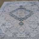 Area Rug Blue With Fancy Design 9x12 Feet