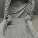 Toddler Travel Bed, 2-in-1 Foldable Portable Toddler Bed Sofa Chair, Soft Baby Kids Travel Floor Cot with Washable Covers Safety Foam Raised Bumper for Camping Hotel Sleeping Neutral Gray