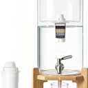 water filter dispenser Countertop water purifier System 3.1 Gallon Glass water filter with Wooden Stand and 1 Filters for Home and Office