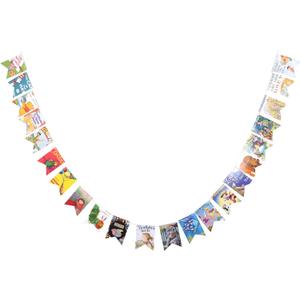 Book Garland  Vintage Book Pages String Decoration  22 Pieces Perfect for Book Lovers, Kids Room Decor, Themed Parties, Comic Story Party Banner, Home, Library (Print Type, Single-Sided Printed)