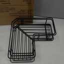 YASONIC Shower Caddy Corner, 3-Pack Adhesive Rustproof Stainless Steel Shower Shelves with Soap Holder, No Drilling Shower Organizer Corner for Dorm, Renters Bathroom, Black