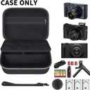 Casmilee Camera Case for Canon G7X Mark III III II SX740, Sony ZV-1 ZV-1F ZV-1II, Protective Travel Storage Bag with Padded Interior for Content Creators, Extra Pockets for Batteries Tripod Microphone