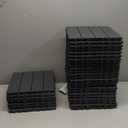60 Pack Plastic Interlocking Deck Tiles, 60 sq. ft Patio Deck Tile, 12"x12" Indoor Outdoor Non-Slip and Waterproof Patio Floor Decking Tiles for Garden Yard Walkway Balcony Porch Poolside, Dark Gray