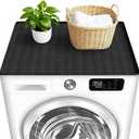 Washer and Dryer Top Protector Mat, 1 PCS, 25.6 x 23.6" Silicone dust pad, Non-slip,Heat-Resistant, Leak-Proof Top Protector for Laundry Room Essentials,(Black,1 PCS)