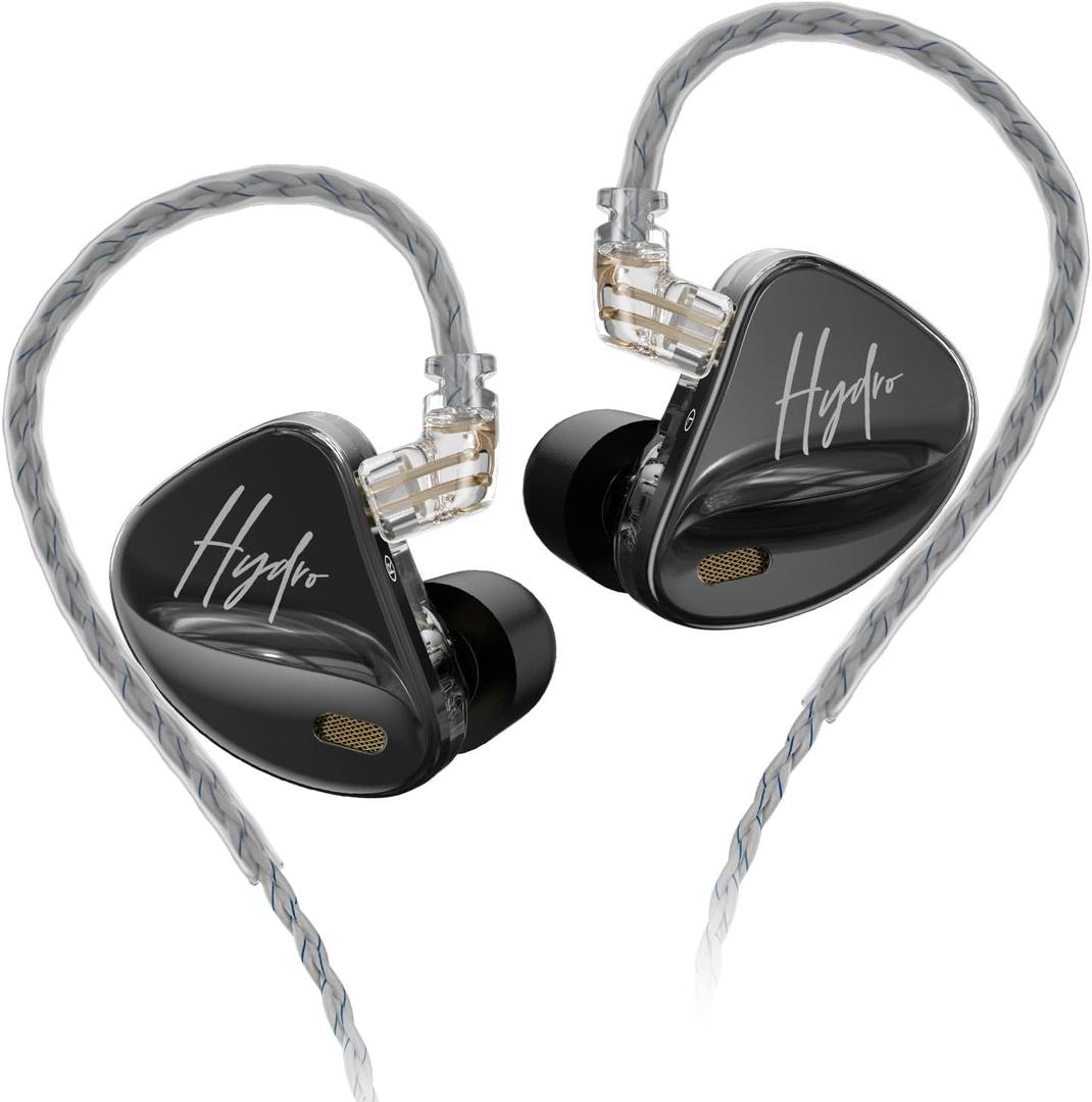 CCA Hydro in-Ear Monitor, 8BA+2DD Hybrid Driver with 4 Tuning Switches HiFi Noise Isolation Earbuds, Clarity in All Frequency Stereo Sound Headphone for Audio Engineer, Musician (784)