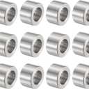 uxcell 12pcs Stainless Steel Spacer 12mm Bore x 20mm OD x 12mm Length Screw Bushing Plain Finish Round Metal Spacer for M12 Screws Bolts and Rods