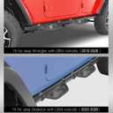 4 Pcs Rock Rails Side Steps Running Boards Fit for 2018-2026 Jeep Wrangler 4 Door & 2020-2026 Gladiator 4 Door with OEM Rock Rails