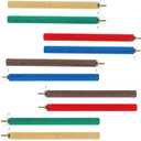 10 Pcs Parrot Perch Stand Bird Perch Stand Toy Colorful Paw Grinding Stick Cage Wooden Parakeet Perch Accessories for Cockatiels