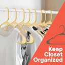 Plastic Clothes Hangers  Heavy Duty Hanger Set, for Organizing Clothes, Dresses, and Coat, Holds Up to 5 lbs, Space-Saving Hangers with Non-Slip Shoulder Grooves, Pack of 5, Yellow