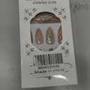 24 Pcs Chrome Press on Nails Medium Almond Shaped Fake Nails with Silver Glitter Designs Sparkly Reusable Acrylic Nails Full Cover Glossy Stick on Nails for Women Nails Manicure Decoration (Style 13)
