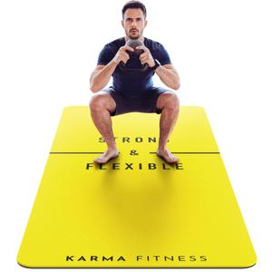 Large Workout Mat - 10mm Extra Thick Exercise Mat & Wide Yoga Mat, 72"x32"