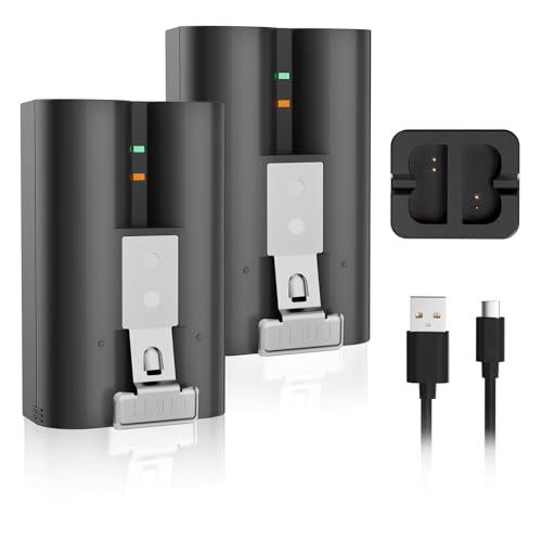 2-Pack 6040mAh Replacement for Ring Doorbell Battery with Charger Station, Rechargeable Ring Camera Battery Pack, Compatible with Ring Video Doorbell 2/3/4/3plus, Ring Stick Up Cam, Spotlight Cam