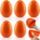 6 Inch Jumbo Filable Easter Eggs Perfect for Easter Egg Hunt Basket Stuffers Fillers Classroom Prize Supplies Toy (Orange)