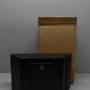 xydled Wall-Mount Mailbox,Heavy Duty Deposit Drop Box Suggestion Box, Locking Metal Key Drop Box with Key Lock, Cash Money Drop Box Safe Storage Box Postbox for Home&Business Use,16.3x10x4,Black (Sloping Bottom)