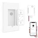 Nexete Smart Wireless Light Switch, Dimmer Switch & Receiver Kit No Wiring Wireless Remote Control,Remote & Voice Control,Bluetooth Work with Amazon Alexa Only, ETL Certified (1 Switch & 1 Receiver)