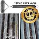 GRILLART Grill Brush [Wire + Helix] Combined BBQ Brush - Safe & Efficient Grill Cleaning Brush - 18" Grill Cleaner Brush Scrubber for Gas/Porcelain/Charbroil Grates  BBQ Accessories Gifts for Men/Dad