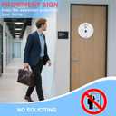 2 x No Soliciting Sign for House,Humorous No Soliciting Sign for Front Door,Humorous Anti-Salesman Door Hanger Outdoor Yard Sign for Home and Front Door,12x8 Inches Weatherproof Aluminum Sign (6 Inches)