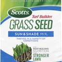 Scotts Turf Builder Grass Seed Sun & Shade Mix with Fertilizer and Soil Improver, Thrives in Many Conditions, 5.6 lbs.