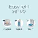 Diaper Genie Easy Roll Refill | 30 Bags Per Refill | Holds Up to 1410 Newborn Diapers | Odor Control | Diaper Pail Refill Bags | Fits Diaper Genie Signature & Platinum Pails (Unscented)