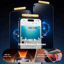 DMJN UNBREAK Glass for iPhone 16 Pro Max Privacy Screen Protector (NO.1 Military Grade Shatterproof) Privacy Screen iPhone 16 Pro Max Tempered Glass (Easy Installation & 100% Anti-Spy),2 Pack