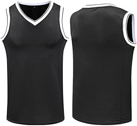 YWIES Plain Basketball Jersey, Blank Team Uniform, Hip Hop Hipster Short Sleeveless Active Shirts 2XL